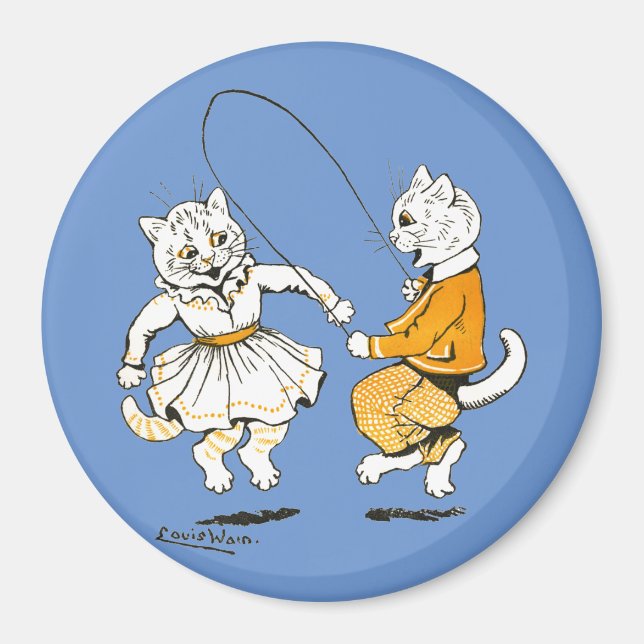 Imán Chicas y niños, Louis Wain (Frente)