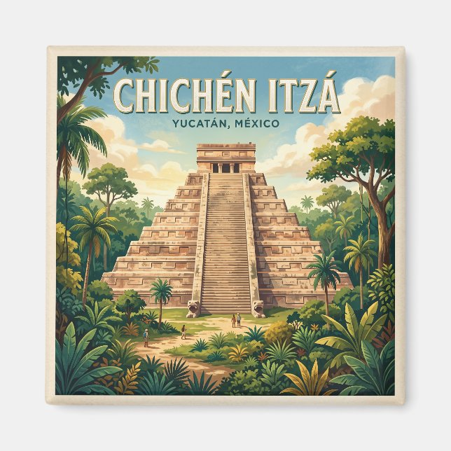 Imán Chichén Itzá México (Frente)