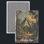 Imán Chichen Itza México Viajes de arte<br><div class="desc">Esta es una impresionante obra de arte de Chichen Itza en un imán que presenta el famoso monumento y destino de viajes en México. Funciona como un recuerdo de viaje y una idea de regalo para cada turista. Haga de este producto su propio y compre ahora.</div>