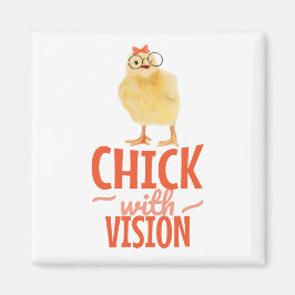 Imán Chick Cuaderno Con Gafas - Chick Con Visión