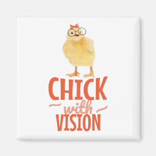Imán Chick Cuaderno Con Gafas - Chick Con Visión