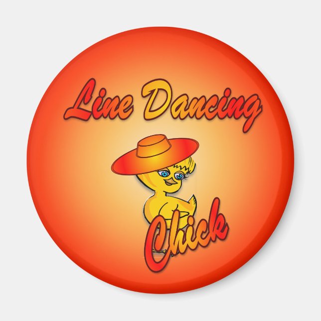 Imán Chick de baile en línea #5 (Frente)