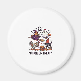 Imán Chick Or Treat Haloween Pollitos Bruja Fantasma Ca