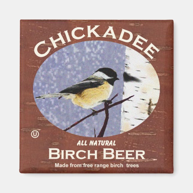 Imán Chickadee Birch Beer (Frente)