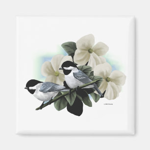 Imán Chickadees capsulados negro