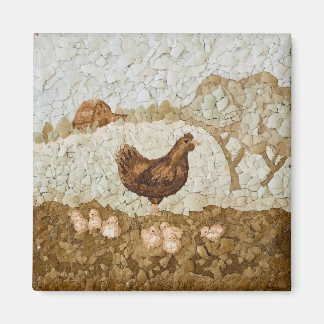 Imán Chicken Farmyard Magnet (Frente)