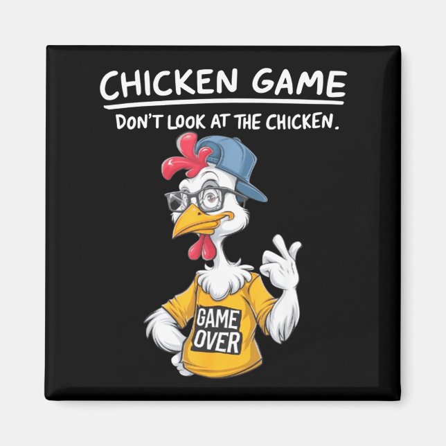 Imán Chicken Game Humorous Family Tee - Uni-adults &amp (Frente)