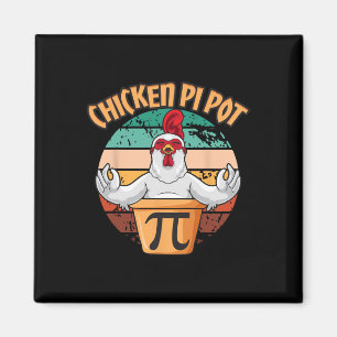 Imán Chicken Pot Pi Appartal Pi Day Vintage Retro Math