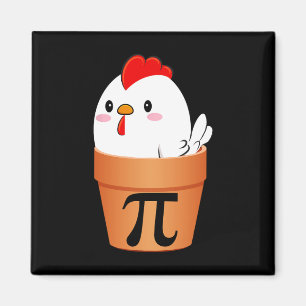 Imán Chicken Pot Pi Pi Day Vintage Retro Math Lover 1