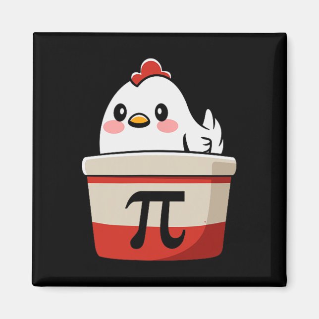 Imán Chicken Pot Pie Funny Math Lover Pi Day Student (Frente)