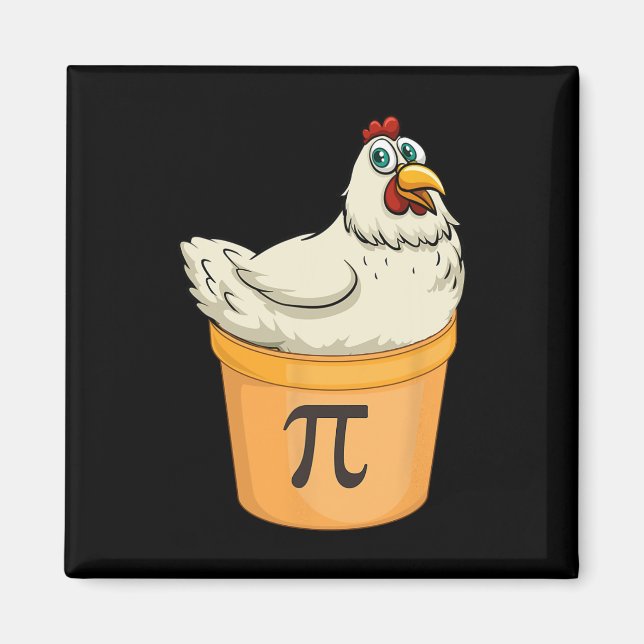 Imán Chicken Pot Pie Funny Math Pun Chicken Pot Pi (Frente)