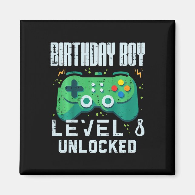 Imán Chico Cumpleaños Nivel 8 Desbloqueado Controlador  (Frente)
