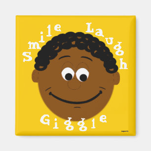 Imán Chico étnico de caras sonrientes