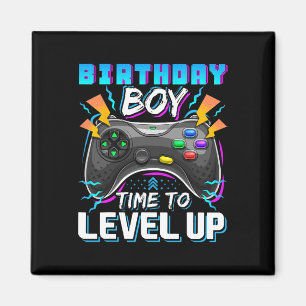 Imán Chico Hora De Subir De Nivel Videojuego Cumpleaños