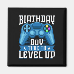 Imán Chico Hora De Subir De Nivel Videojuego Cumpleaños