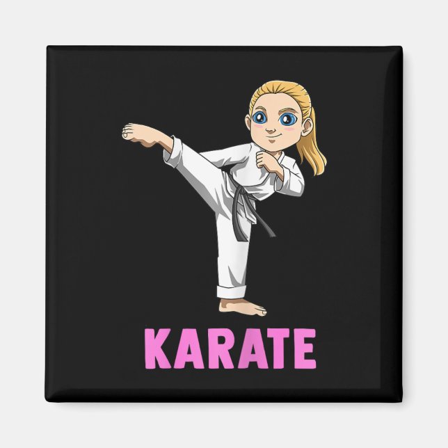 Imán Chico Pateando Y Golpeando - Chica De Karate Adora (Frente)