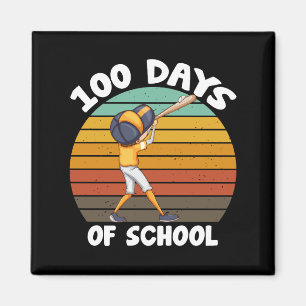 Imán Chicos 100 días de escuela chicos 100º día béisbol