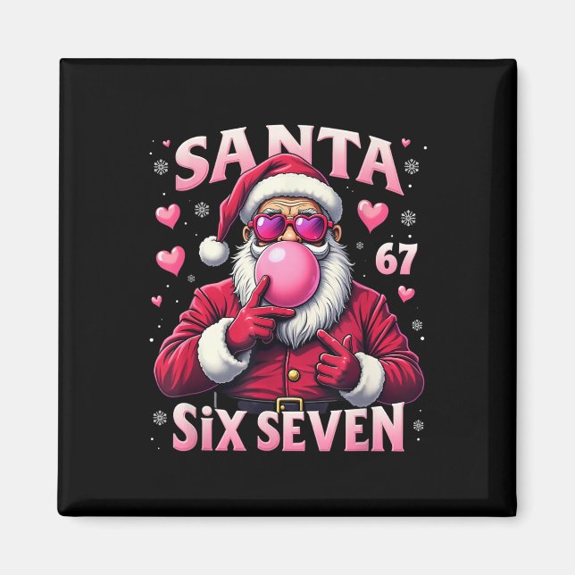 Imán Chicos Chicas Navidad Meme Rosa (Frente)