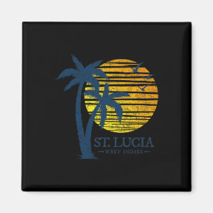 Imán Chicos Chicas Recuerdo Retro Atardecer Playa Santa