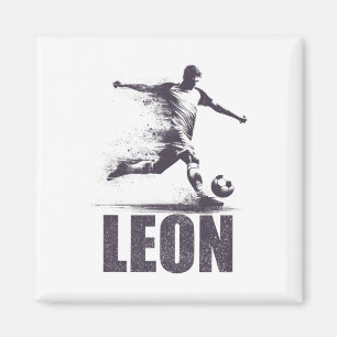 Imán Chicos de fútbol Leon Nombre personalizado primero