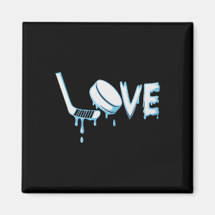 Imán Chicos de goteo de helado de hockey Amor de hockey