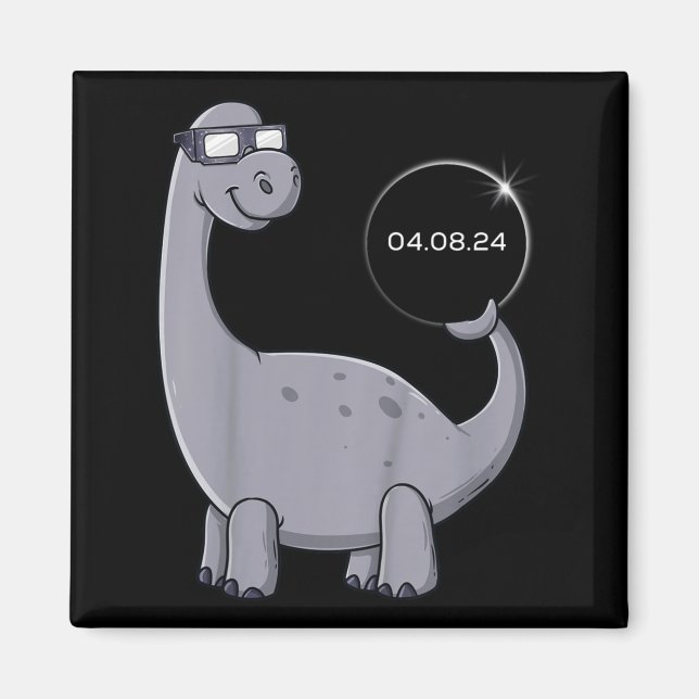 Imán Chicos Divertidos Eclipse Solar Dino 04 08 (Frente)
