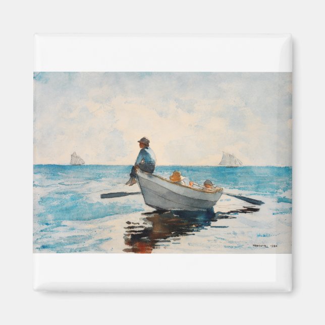 Imán Chicos en una historia (1880) de WinslowHomer (Frente)