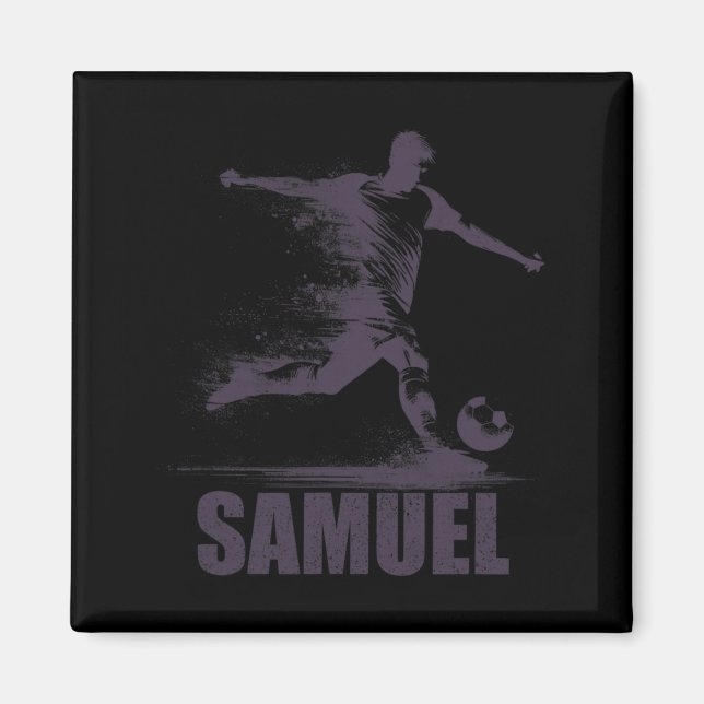 Imán Chicos Fútbol Samuel Nombre Personalizado Samuel  (Frente)