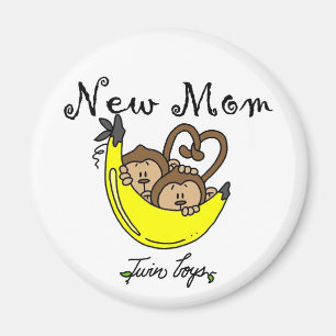 Imán Chicos gemelos, camisetas y regalos para nuevas ma