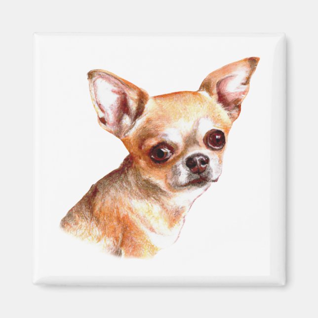 Imán Chihuahua acuarela (Frente)