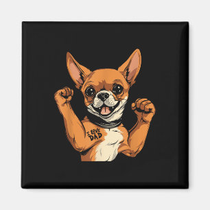 Imán Chihuahua Biceps Tattoo - Mascota de la raza de pe