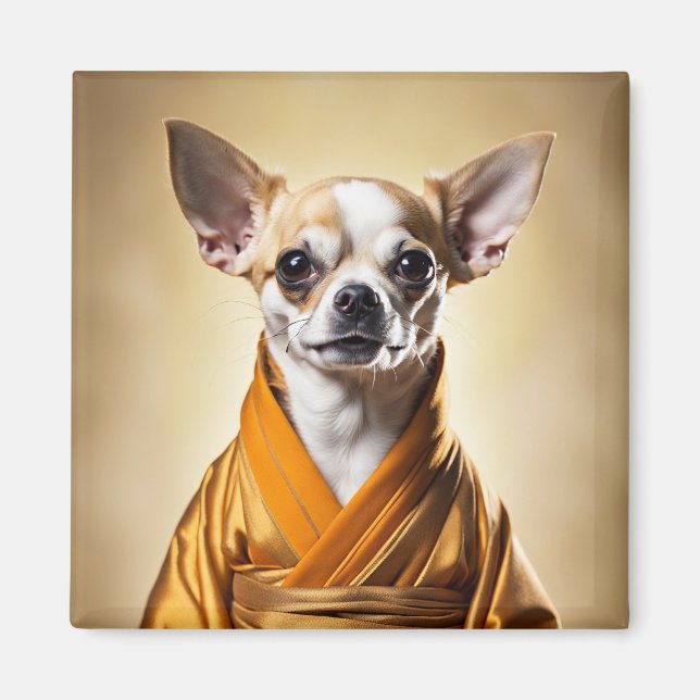 Imán Chihuahua budista (Frente)