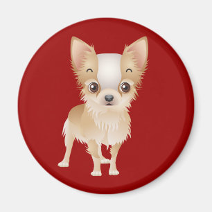 Imán Chihuahua Cachorro Perro Red Fridge Magnet