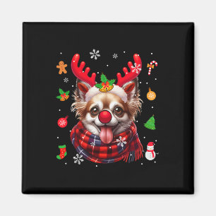 Imán Chihuahua Cosplay Navidades de renos vestuario pro