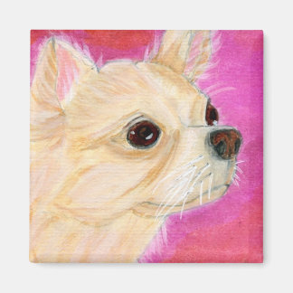 Imán Chihuahua de pelo largo