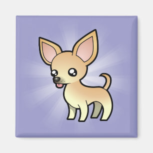 Imán Chihuahua del dibujo animado (capa lisa)