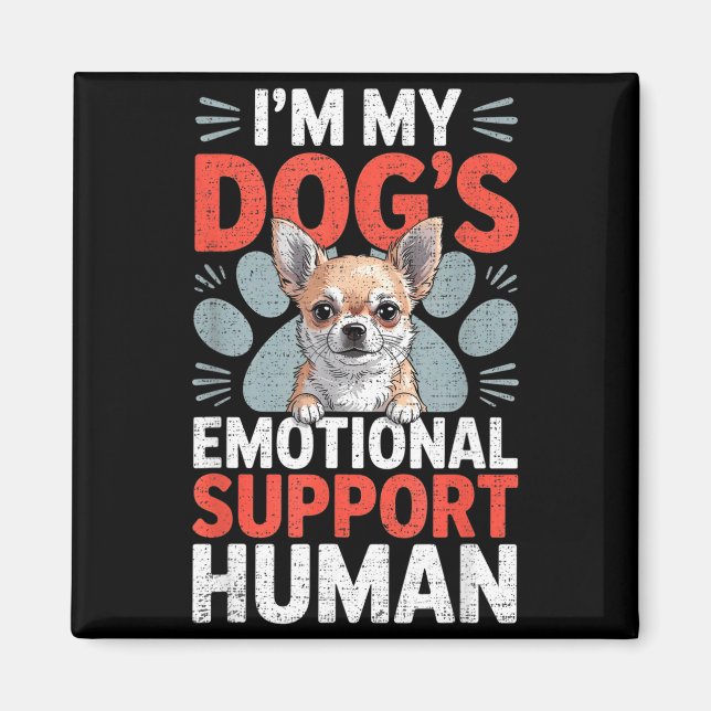 Imán Chihuahua Dog Emotional Suprt Human  (Frente)