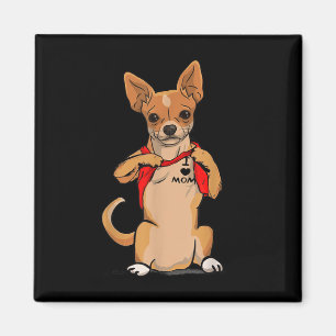 Imán Chihuahua Dog Tattoo Amo A Mamá Perro Cute Madres 
