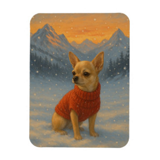 Imán Chihuahua in the Snow