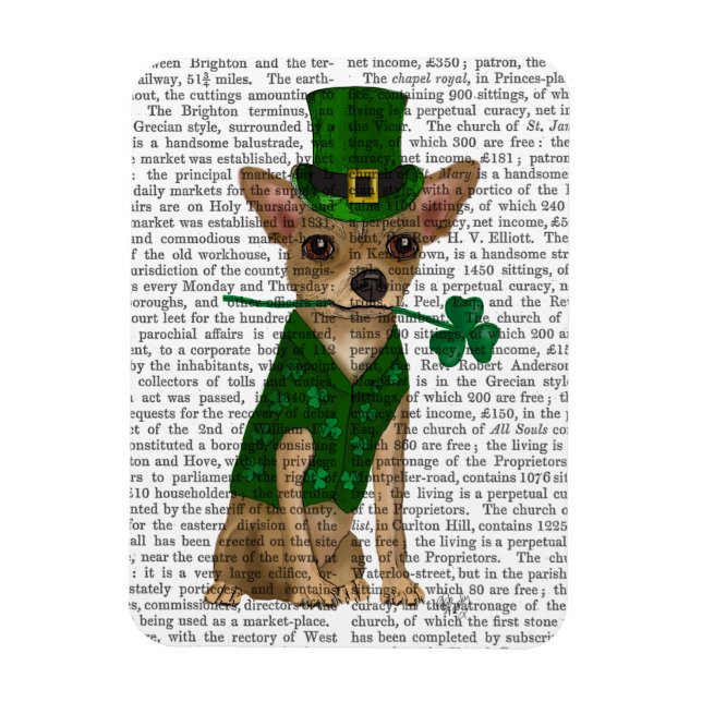 Imán Chihuahua Leprechaun (Vertical)