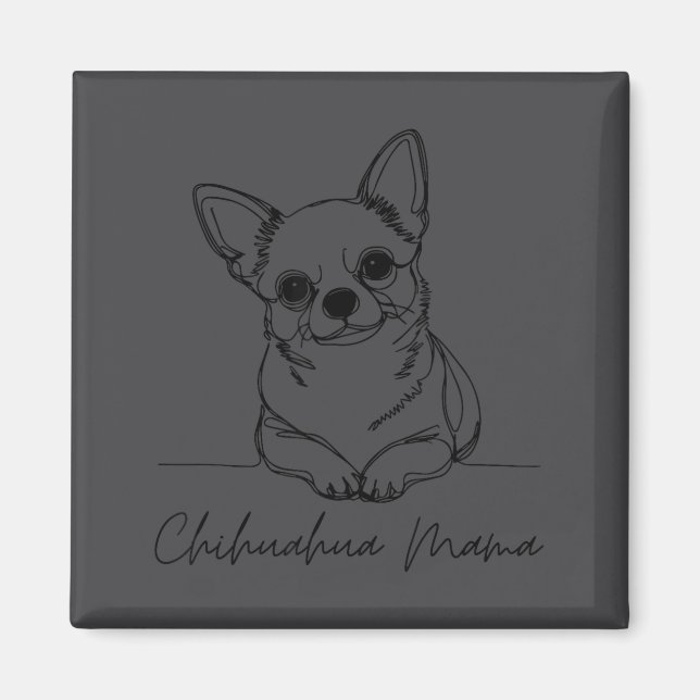 Imán Chihuahua Mama Short Haired Chihuahua Mom Cute Dog (Frente)