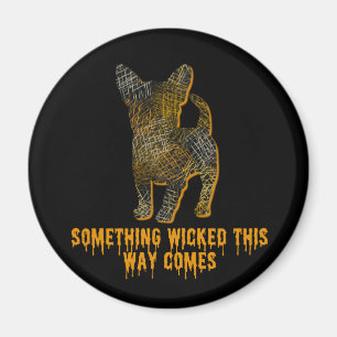 Imán Chihuahua Perro Silhouette Fun Halloween Magnet