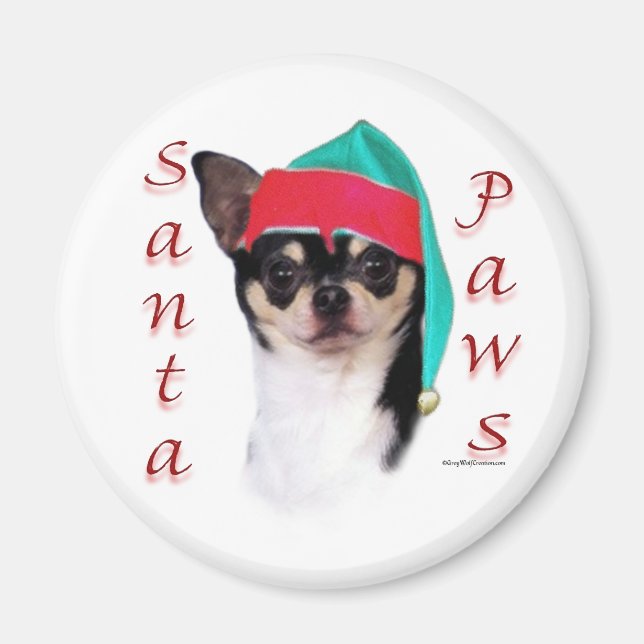 Imán Chihuahua Santa Paws (Frente)