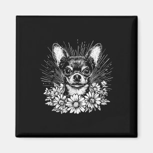 Imán Chihuahua Tattoo Estilo retro Perro amante