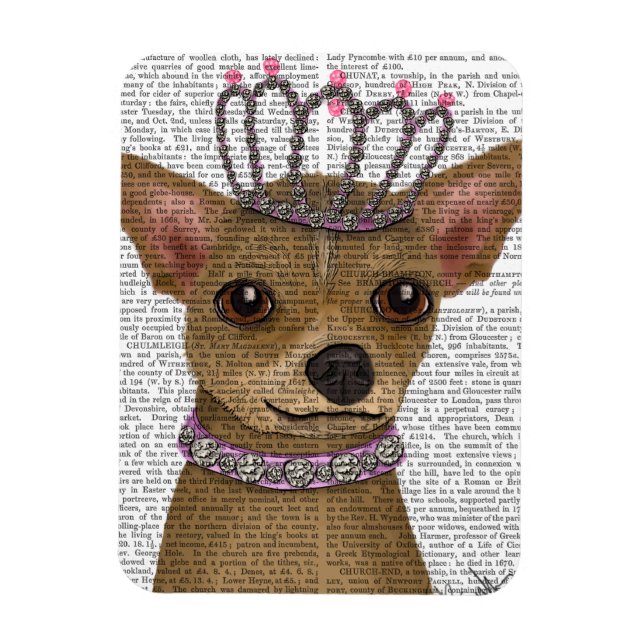 Imán Chihuahua Y Tiara (Vertical)