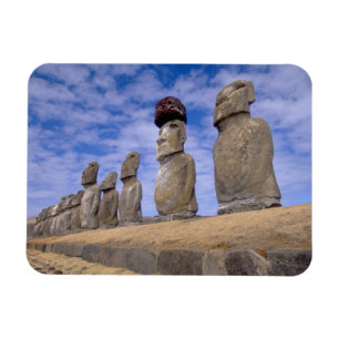 Imán Chile, Isla de Pascua. Los 15 Moais en Ahu