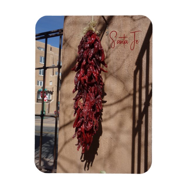 Imán Chili Ristras Santa Fe New Mexico Magnet (Vertical)