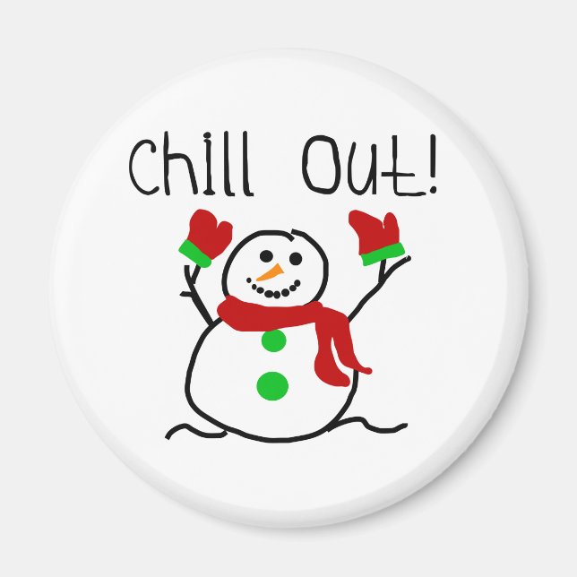 Imán Chill Out Snowman (Frente)
