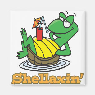 Imán chillaxin shellaxin chill relajante tortuga linda