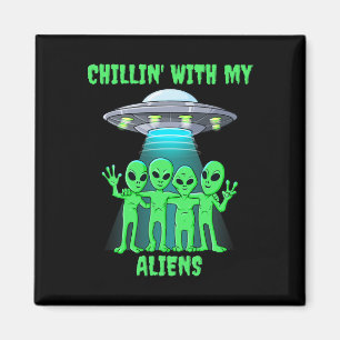 Imán Chillin Con Mis Alienígenas Halloween Chicas Niños